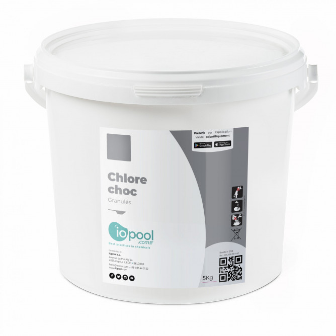 Chlore choc 5kg - Produit entretien piscine IOPOOL