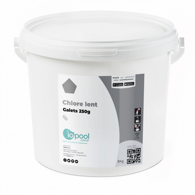 Chlore lent (galets 250g) - 1kg