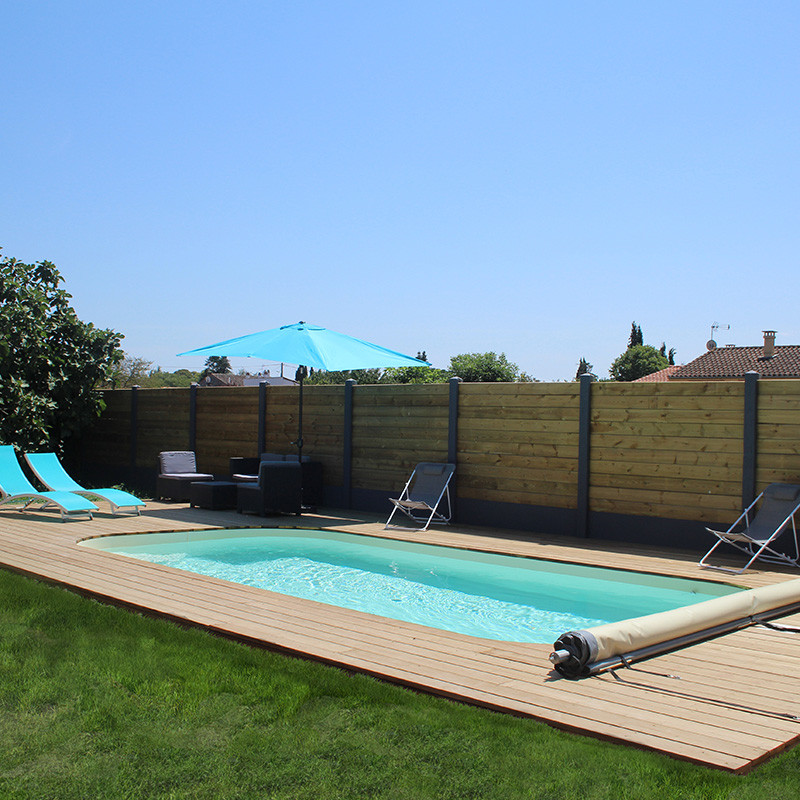 Bâche à barres pour piscine en polyester et PVC – 7,5 x 4 m - Cool Covers