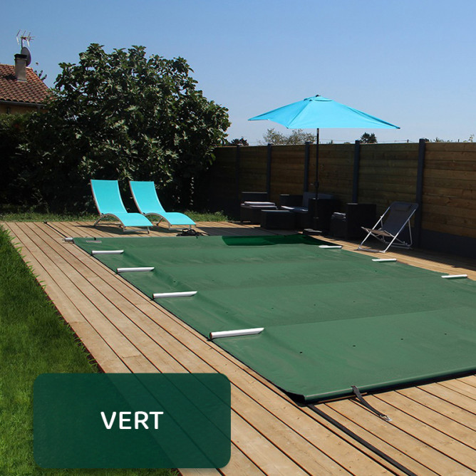 Bâche à barre originale VERT - Fabrication française et conforme aux normes de sécurité