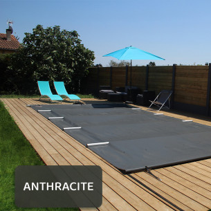 Bâche à barres originale anthracite pour piscine