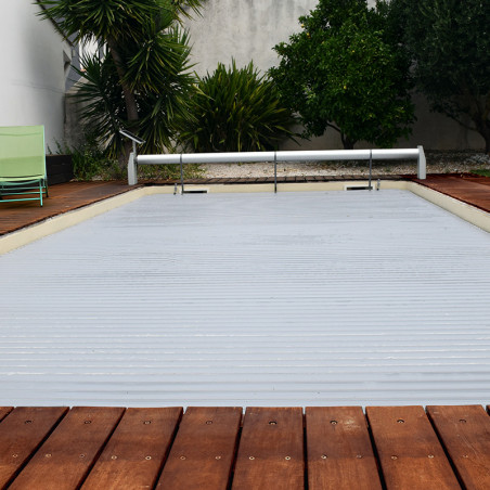 Volet Piscine Lames PVC Gris