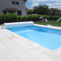 Volet piscine Hors sol PVC  coloris blanc