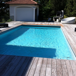 Volet piscine immergé