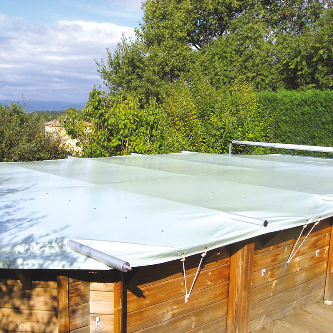 bâches à barre piscine hors sol bois - Sécurité Piscine