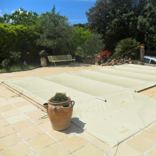 Bâche sécurité piscine ECO gris