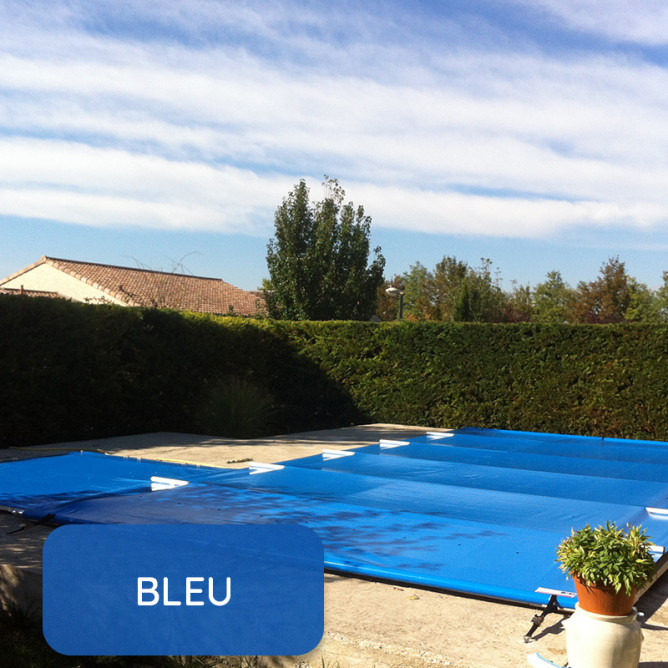 Bâche à barre ECO BLEU - Fabrication française et conforme aux normes de sécurité