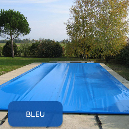 Bache grande largeur bleu pour piscine