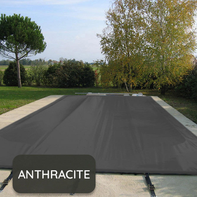 Bâche à barre piscine XXL ANTHRACITE