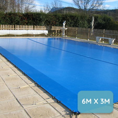 Bâche hiver pour piscine Bréhal - PVC - gris - Just'aposé