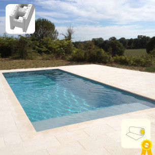 Piscine bloc polystyrène avec liner verni