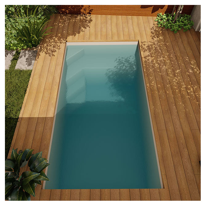 Mini coque piscine polyester Lara