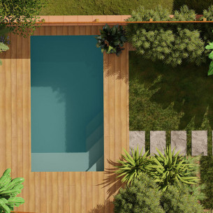 Mini coque piscine polyester Lara