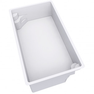 Coque piscine polyester Cobalt à fond plat de 5.70 x 2.70m