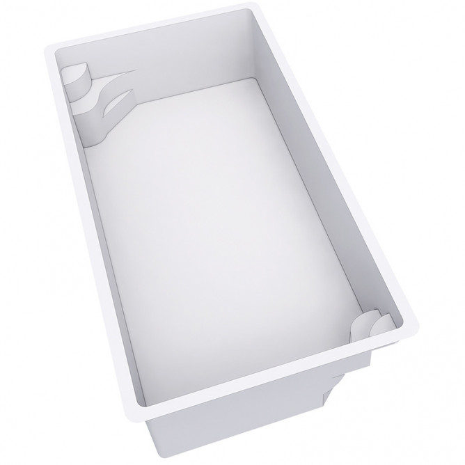 Coque piscine polyester Cobalt à fond plat de 5.70 x 2.70m