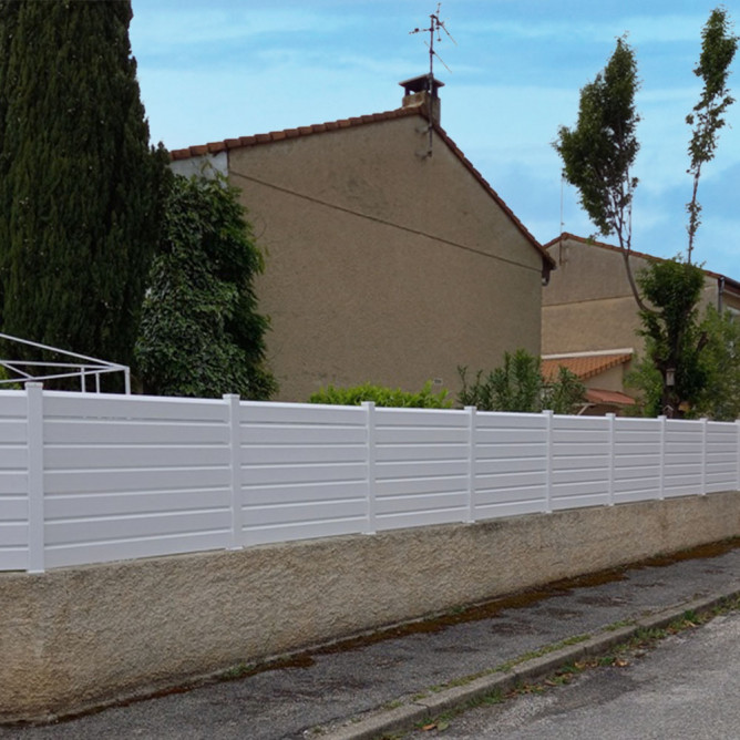 Clôture PVC Barcelone - brise vue / persienne - Fabrication française