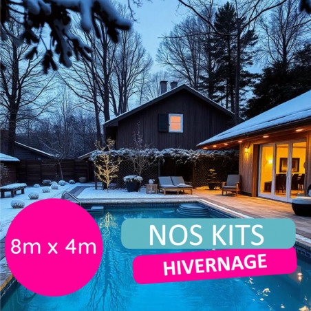 Kit hivernage piscine 8x4 m - Protection complète et simple pour l’hiver