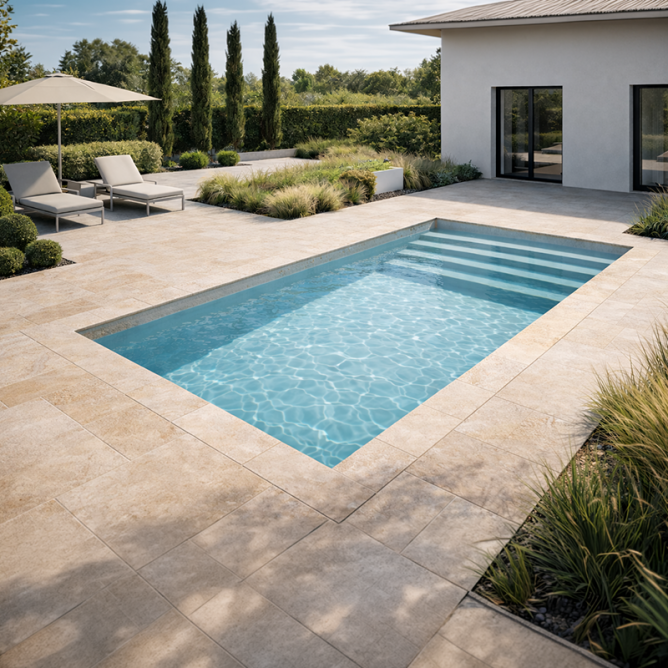 Piscine coque 6x3 NÉRIA – Élégante et compacte | Sheltom