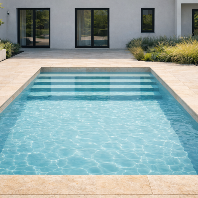 Piscine coque 6x3 NÉRIA – Élégante et compacte | Sheltom