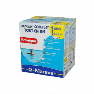 KIT DE TRAITEMENT 1 MOIS REV-AQUA – Piscines de 18 à 60 m³