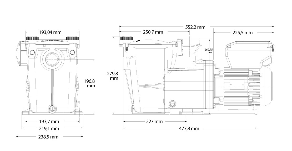 Dimensions super-Pump