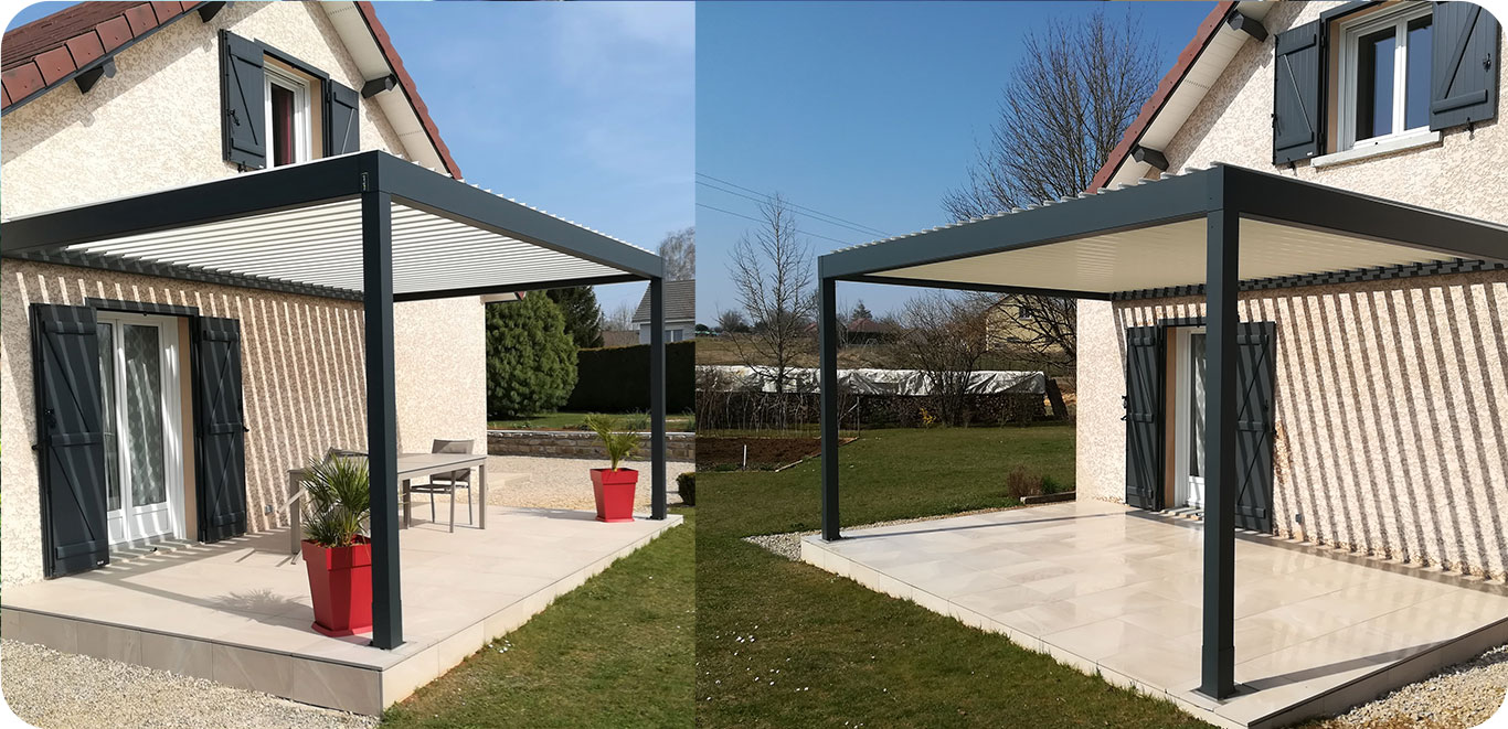 Pergola en kit aluminium