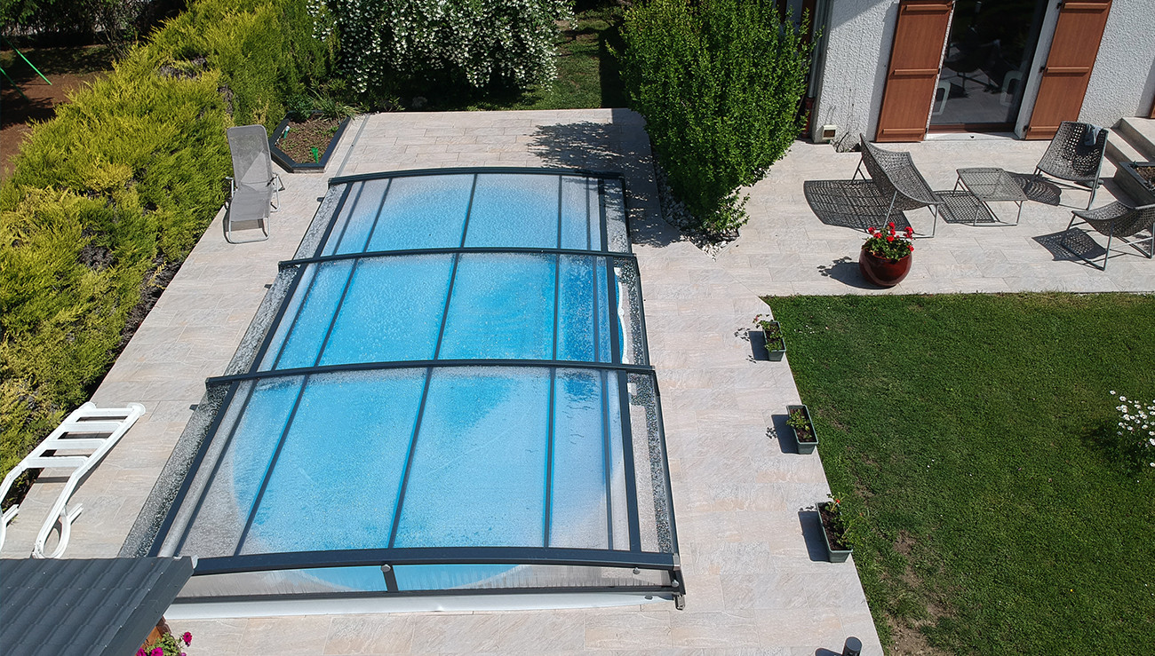 Abri bas de piscine télescopique Abri bas de piscine télescopique